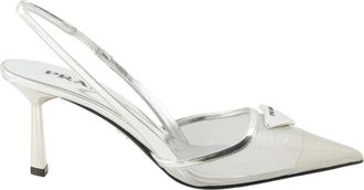 Prada Mesh Pump met Puntneus - Dames - Pumps - Grijs - 40 EU - Schoenen