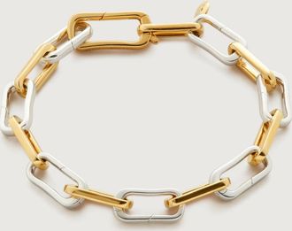 Monica Vinader Gold Mixed Metal Alta Capture Bracelet