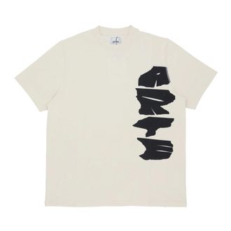 Arte Side Logo T-shirt - Heren - Tops - Beige - Maat: XL Katoen