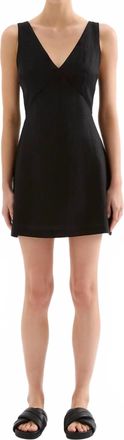 Nude Lucy Blair Linen Mini Dress In Black