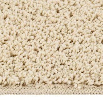 Berkfield Home Shaggy Rug Cream 200x290 cm Anti Slip | Size: Medium
