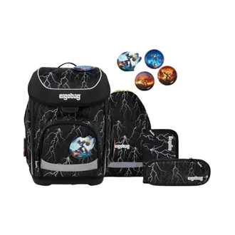 Ergobag Backpacks, male, Black, Size: ONE SIZE Cubo Set Super ReflectBear