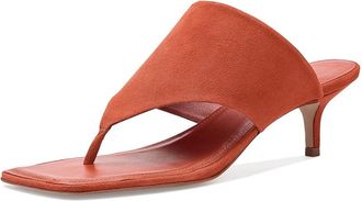 Schutz Sage Mid Stiletto Womens Sandals Orange Clay : 10.5 M, Suede