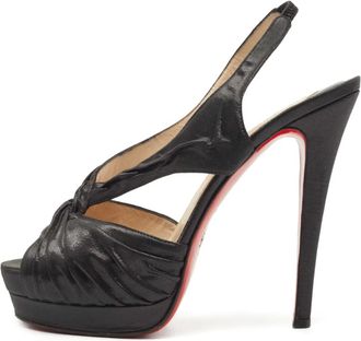Christian Louboutin Sandali in pelle 130mm - Nero