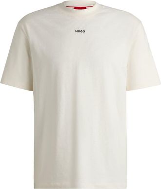 HUGO BOSS Heren Hugo Dapolino Logo Print T-shirt in Wit