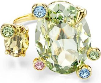 Swarovski Gema Multicolored Mixed Cuts Open Ring, Size 52 (US 5.75)