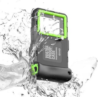 OEM Funda Impermeable Universal Iphone 14 Pro Max 13 11 Samsung S23 Ultra S22 S9 Huawei Google Oneplus Xiaomi Motorola, Verde Militar/naranja