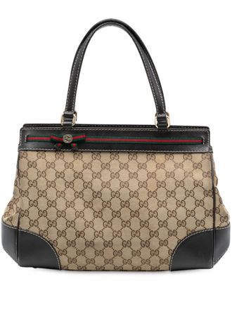 Gucci 2016-2025 GG Canvas Mayfair tote bag - women - Canvas/Calf Leather/Leather - One Size - Brown