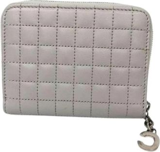 Celine Pre-owned Bi-fold Portemonnee - Dames - Vintage Accessoires - Grijs - ONE Size - Leer - Vintage