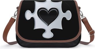 Generic Autism Awareness Puzzle Piece Crossbody Bags for Women Shoulder Messenger Bag Purse Handbags