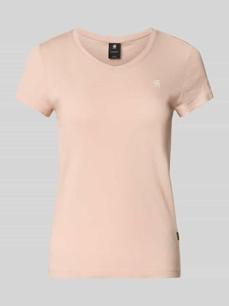 G-Star Slim Fit T-Shirt mit Label-Stitching Modell Eyben in Hellrosa, Gr&ouml;&szlig;e L