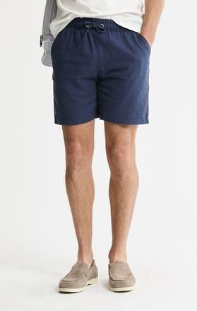 J.A.C.H.S. Linen Blend Drawstring Shorts in Indigo at Nordstrom, Size Xx-Large
