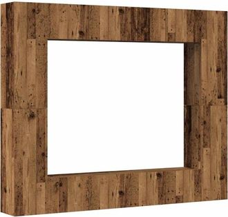 vidaXL Conjunto De Mueble De Tv 8 Piezas Montado La Pared Madera Vieja Vidaxl