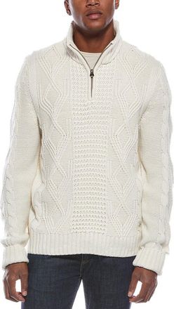 Weatherproof Vintage Cable 1/4-Zip Mock Neck Sweater