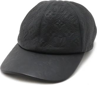 Louis Vuitton Pre-owned Monogram 1.1 Leather Cap Mp 2606 - Heren - Vintage Accessoires - Zwart - ONE Size - Katoen - Vintage