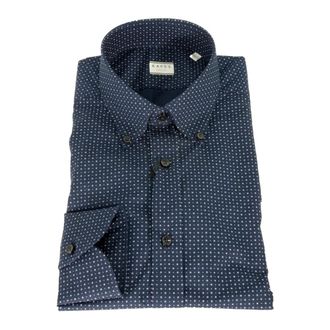 Xacus Shirt Mod. 507 ml Tailor Framework 31518002 - Heren - Casual Overhemden - Blauw - M - Katoen - Overhemden
