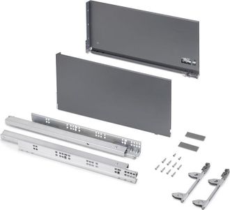 Emuca Caj&oacute;n Exterior Vertex 3d 60kg De Altura 242mm, Profundidad 500mm, Acero, Gris Antracita - Emuca