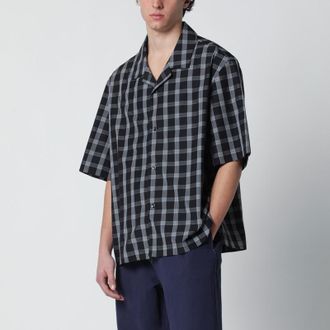 STUDIO NICHOLSON Kline shirt black check pattern