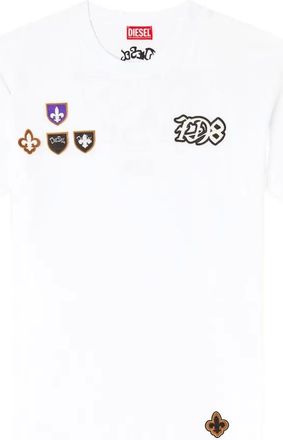 Diesel T-Norm-Cp T-shirt met applicatie - Wit