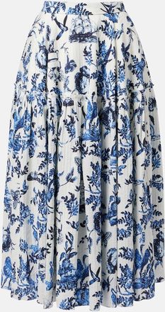 Erdem Floral jacquard midi skirt