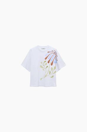 Dorothee Schumacher Womens Daydream Flower Shirt In White, Sky