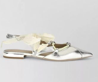 Pinko leather flat ballerinas
