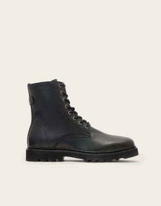 AllSaints Skiff - Stivali neri stile militare-Nero