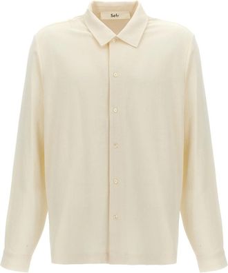S&eacute;fr Sense Shirt - Heren - Casual Overhemden - Wit - L - Katoen - Overhemden