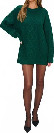 Show me your Mumu Canyon Tunic Sweater In Emerald Cable Knit