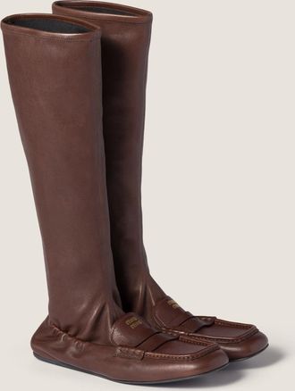 Miu Miu Ruches nappa leather boots