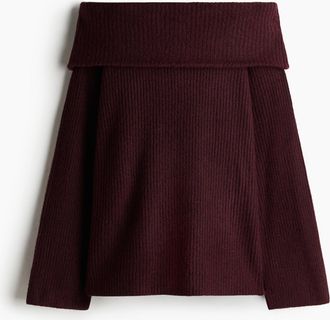 H&M Schulterfreier Pullover - Red