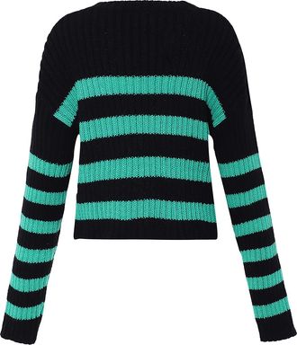 Mymo Gebreide trui Dames zwart groen