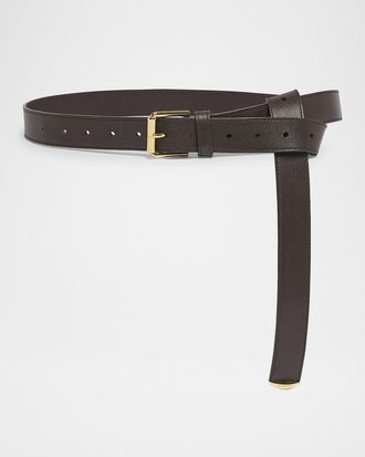 Givenchy Voyou Metal Buckle Leather Belt