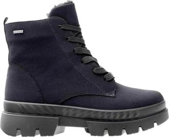 Ara Mood Enkellaarsjes - Dames - Veterlaarzen - Zwart - 39 EU - Leer - Schoenen