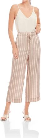 Fifteen Twenty Tasha Cropped Drawstring Pants In Khaki