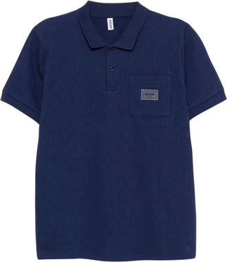 Moschino Blue Polo Style T-shirt