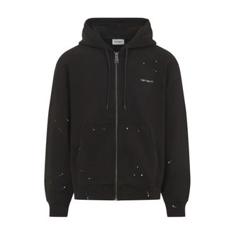 Carhartt Work in Progress Hooded Painter Jacket - Heren - Vesten met rits - Bruin - M - Katoen - Hoodies & sweatvesten