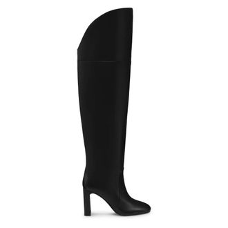 Stuart Weitzman Schoenen, Dames, Zwart, 39 EU, Leer, Babette Over-the-Knee Tubo 85