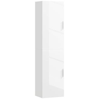 HOMCOM Columna de ba&ntilde;o 40x30x160 cm blanco