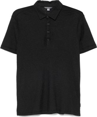 John Varvatos Polo Alvaro con effetto jacquard - Nero
