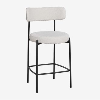 Sklum Confezione da 4 sgabelli alti imbottiti Anisa da 65 cm con schienale SKLUM