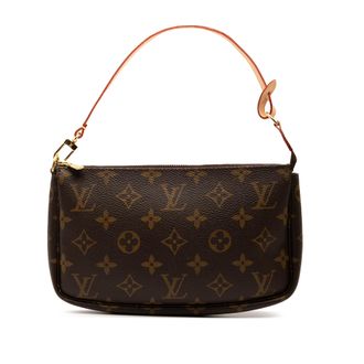Louis Vuitton Pre-owned Womens Monogram Pochette Accessoires - Brown Textile - One Size