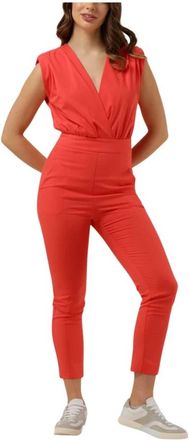 Access Fashion Access Fashion, Dames, Jumpsuits & Playsuits, Rood, Maat: XL Katoen