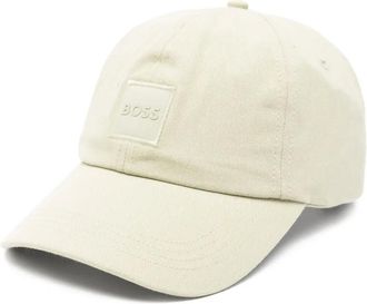 BOSS logo-patch cap - men - Fabric - One Size - Neutrals