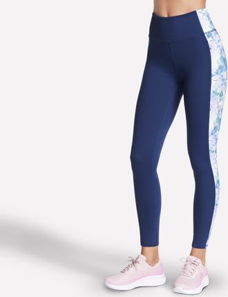 Skechers Funktionstights SKECHERS BLUE SEASCAPE FLORAL, Damen, Gr. XS (34), N-Gr, blau (blau seascape floral), Obermaterial: 88% Nylon, 12% Elasthan, Hosen Fun