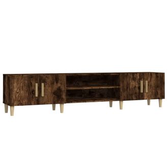 vidaXL Vidaxl - Mueble Para Tv Madera Contrachapada Roble Ahumado 180x31,5x40cm