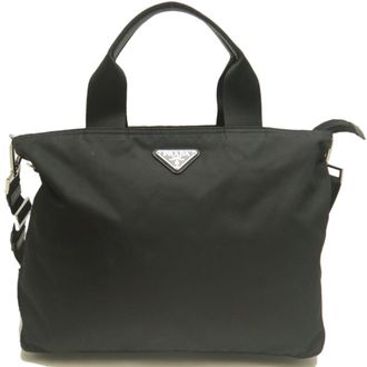 Prada Nero Nylon Tote Bag (Pre-Owned)