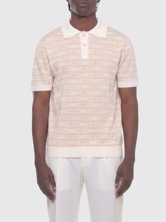 Casablanca Contrast Logo Knit Wool Polo Shirt