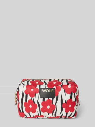 Wouf Kosmetiktasche mit Logo-Patch Modell Wildflower in Rot, Gr&ouml;&szlig;e 1