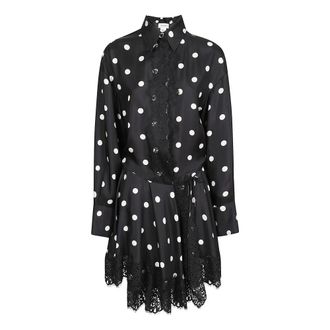 Sportmax Sportmax, Shirt Dresses, female, Black, Size: XS Spxbosso Stampa Pois